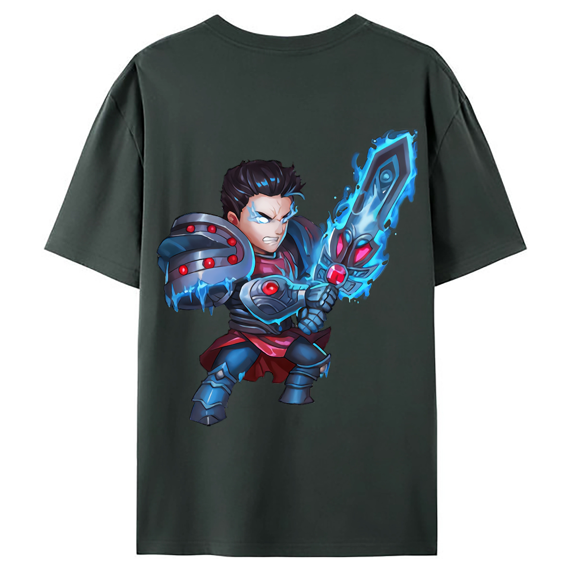 （画像用） リーグ・オブ・レジェンド League of Legends LOL 綿100％ メンズ半袖Tシャツ（バックプリント） 通気性